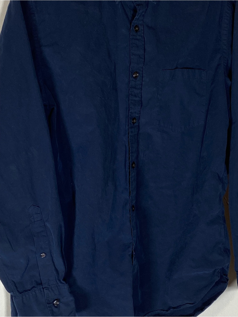 J. Crew Navy Blue Button Down Shirt Men’s Medium 2 Ply 100%Cotton Preppy - Picture 6 of 9